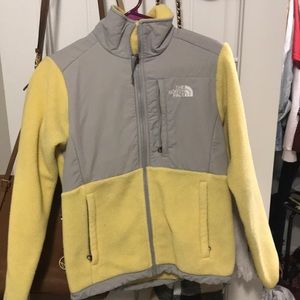 Yellow North Face zip up  Denali fleece jacket